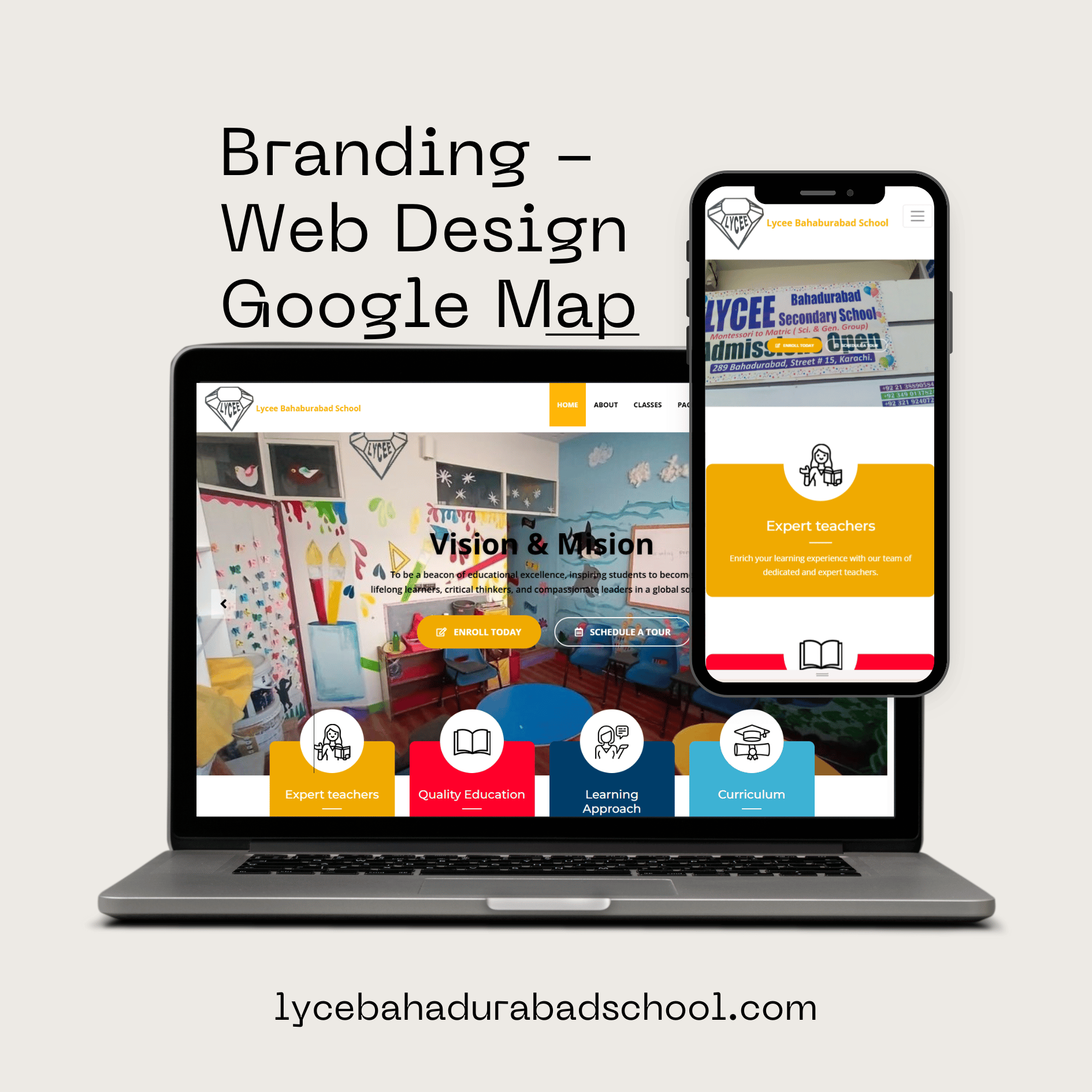 Lyce Bahadurabad School - Google Ads, Website Design, SEO, Google Map Optimization